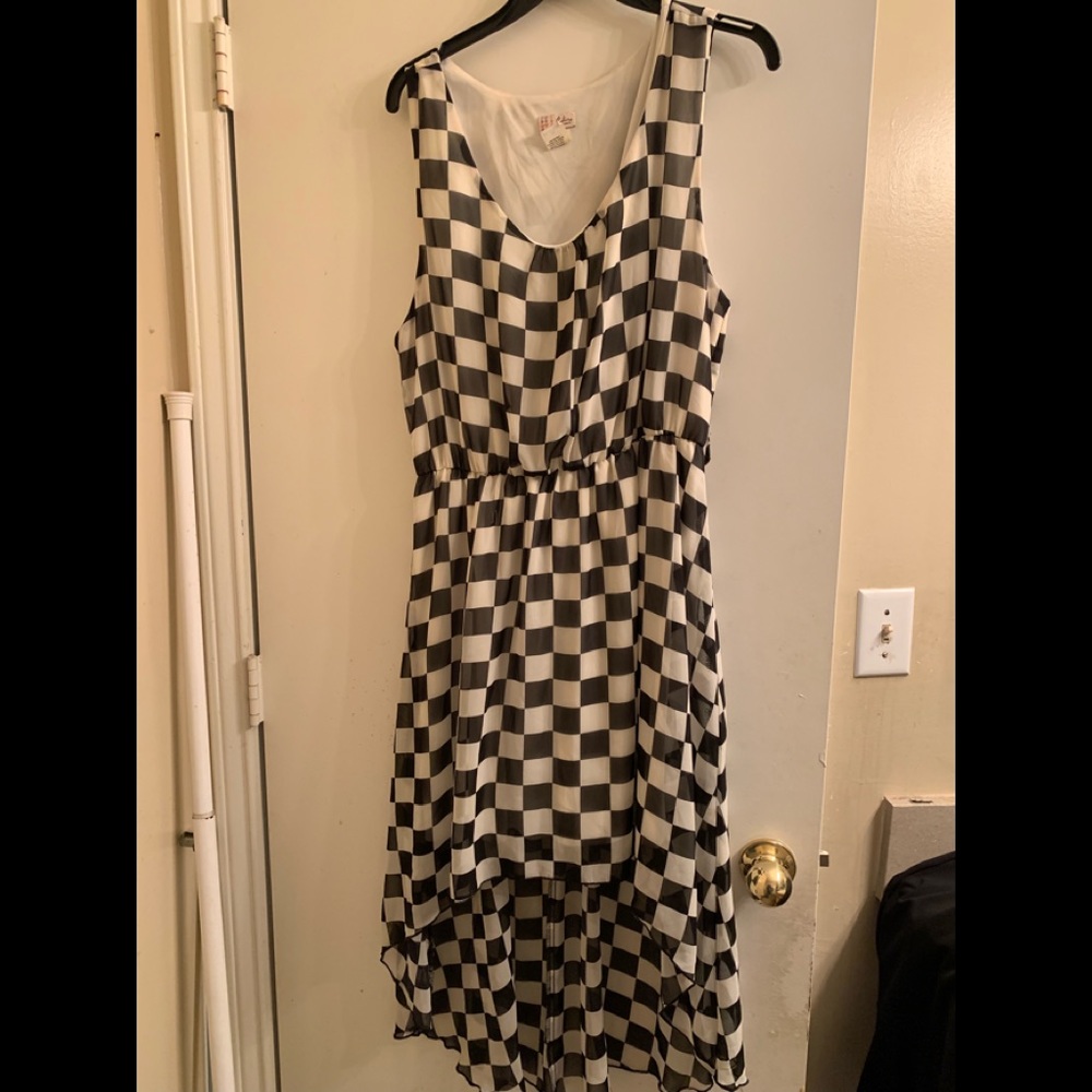 Checkered Black & whit dress